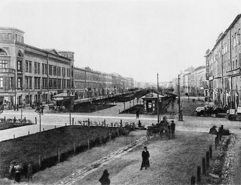 Planty Dietlowskie on Dietla Street, photograph by Ignacy Krieger, about 1895